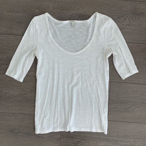 J. Crew shirt XS white tee top - Picture 1 of 5